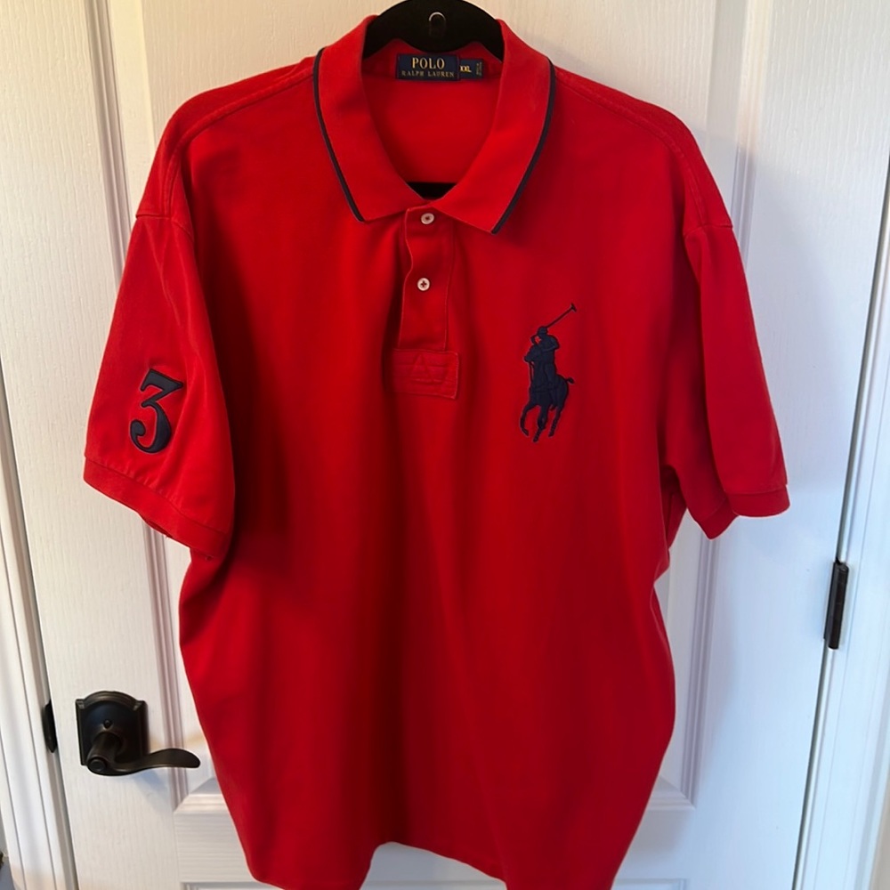 Ralph Lauren Polo Big Pony Shirt Red Size XXL
